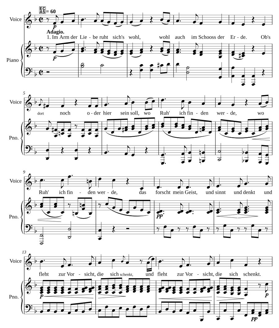 Das Liedchen von der Ruhe, Op. 52 No. 3