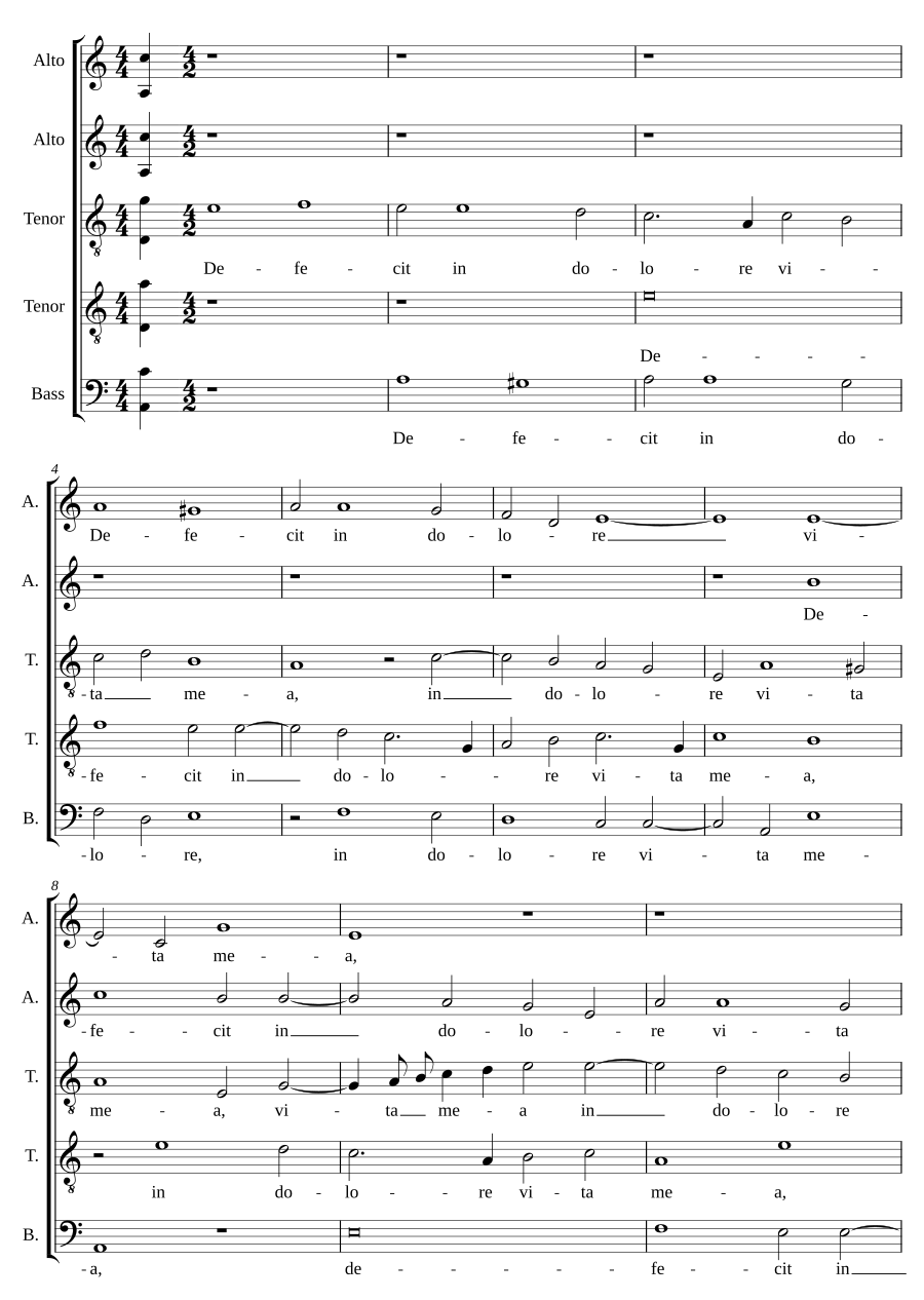 Defecit in dolore - Sed tu Domine