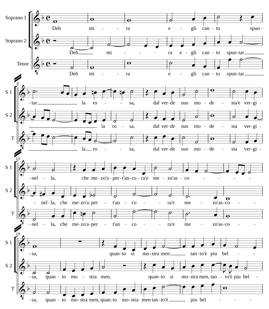 Deh mira egli canto