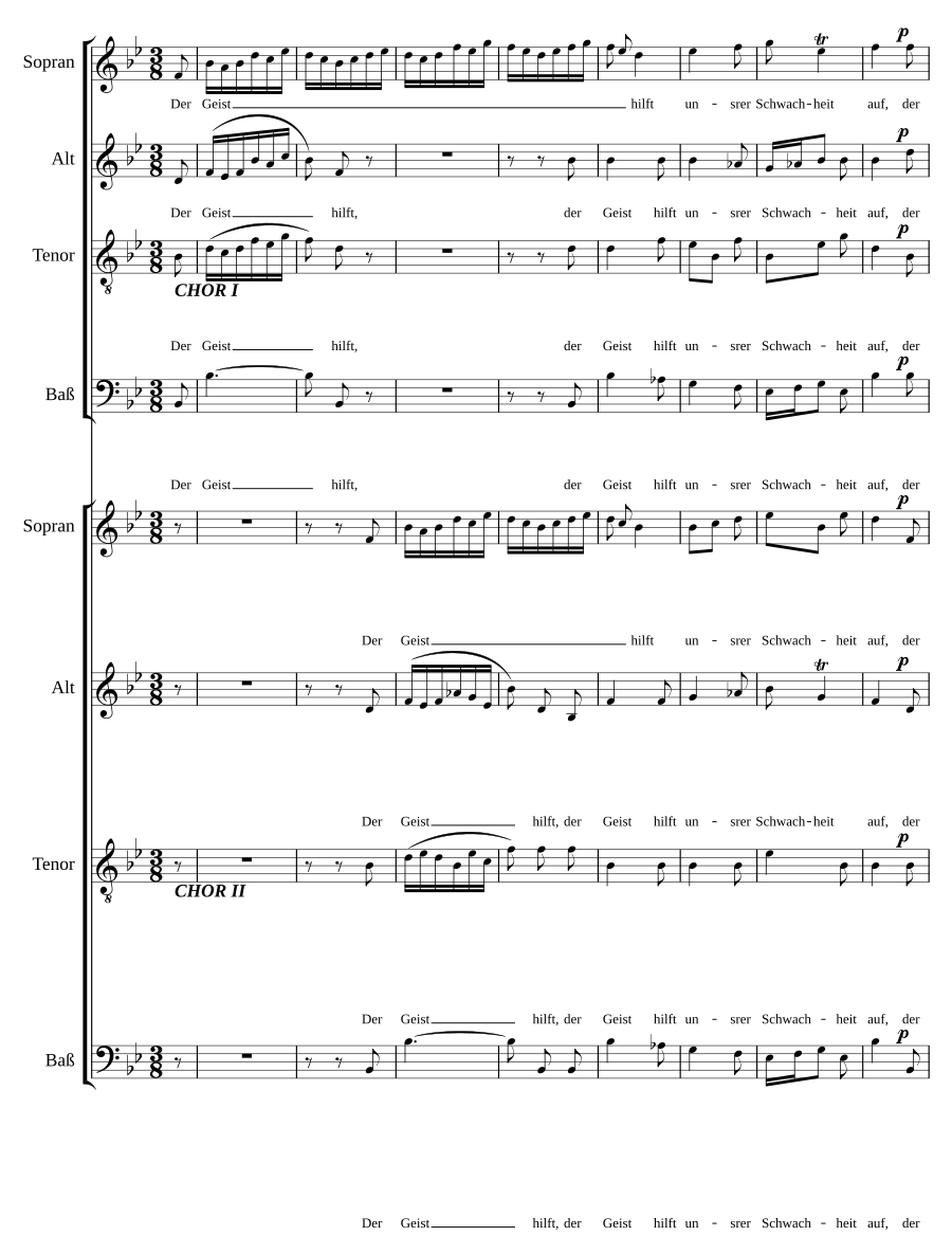 Der Geist hilft unsrer Schwachheit auf, BWV 226