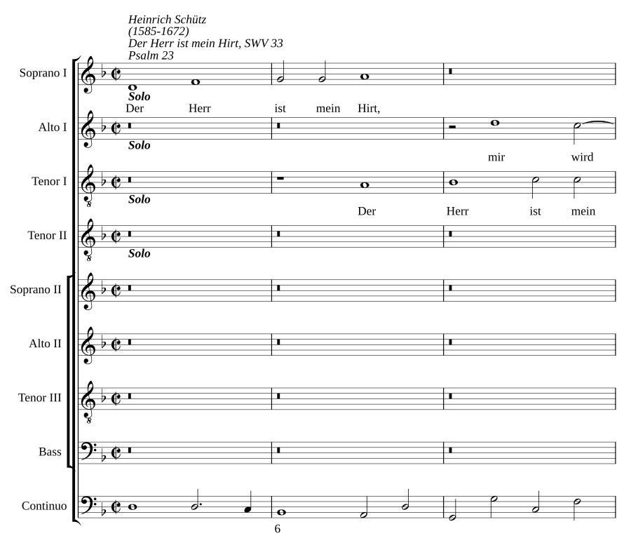 Der Herr ist mein Hirt (Psalm 23), SWV 33