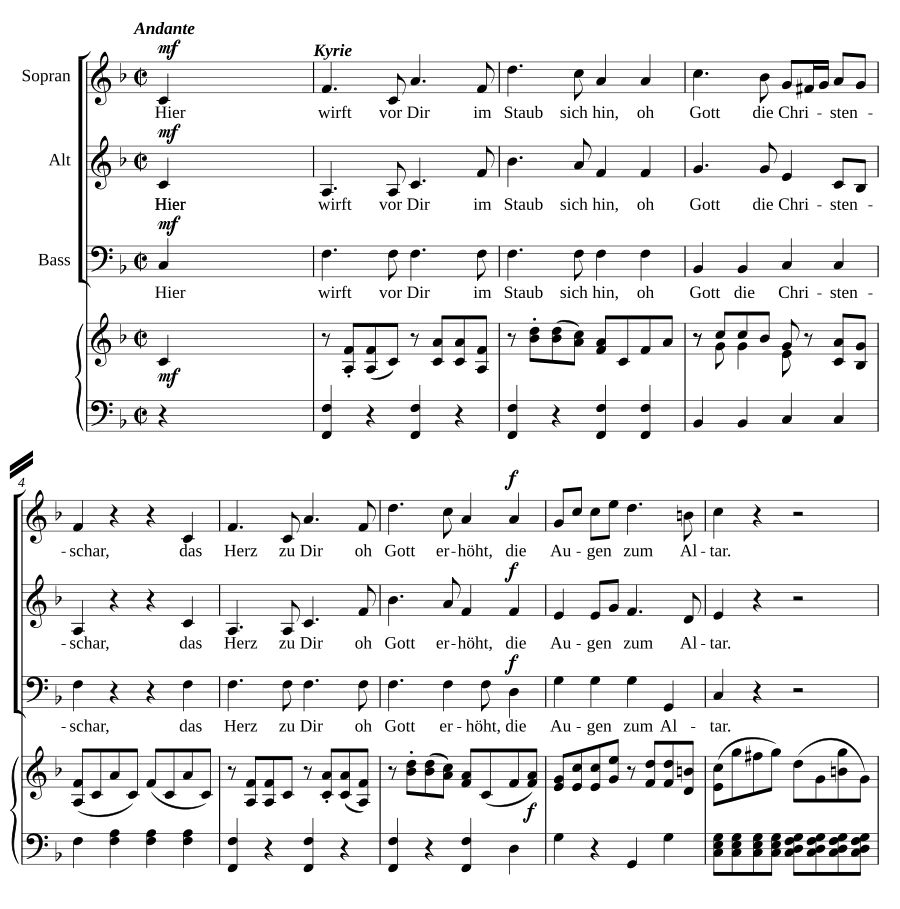 Deutsche Messe für die Weihnachtszeit