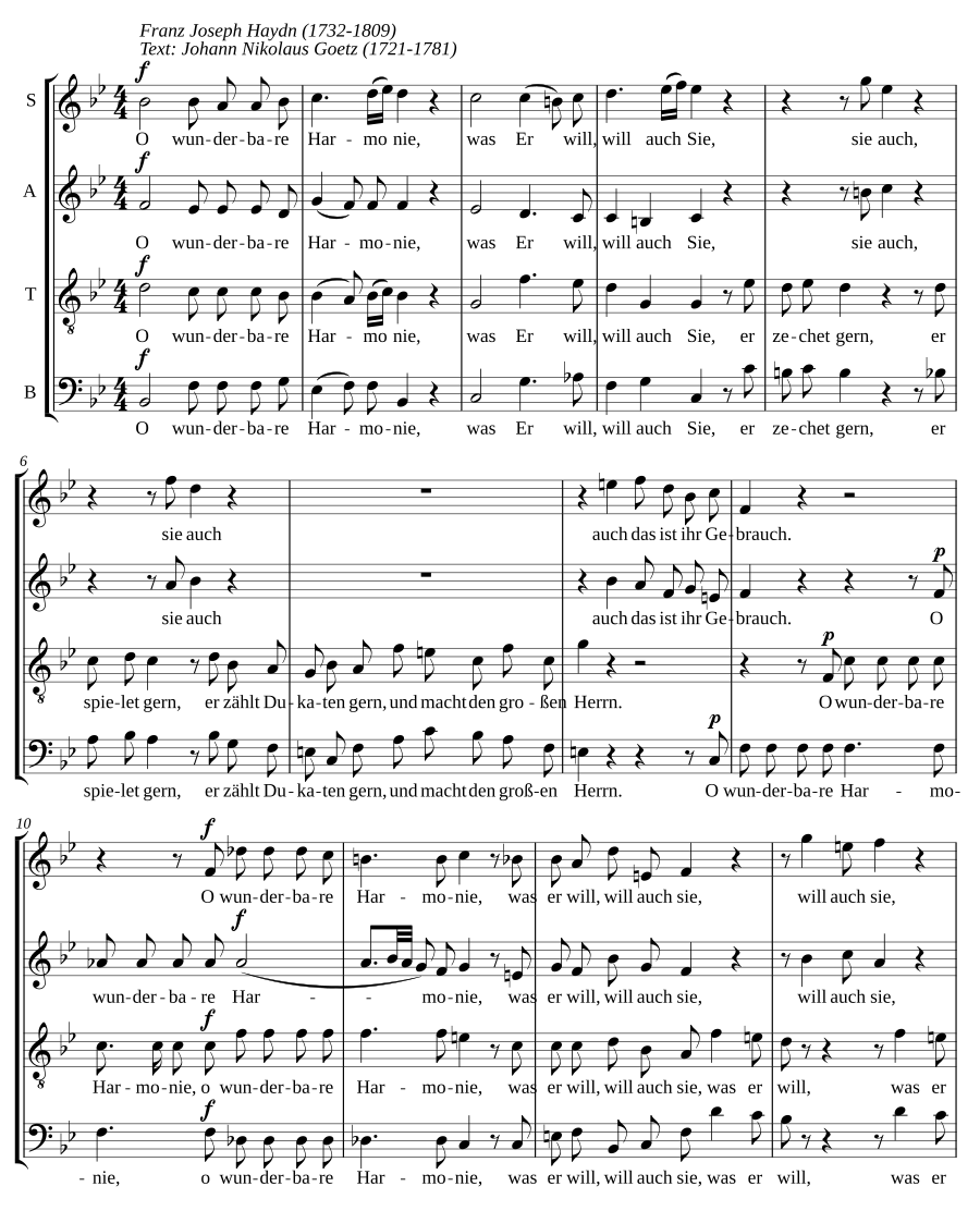 Die Harmonie in der Ehe