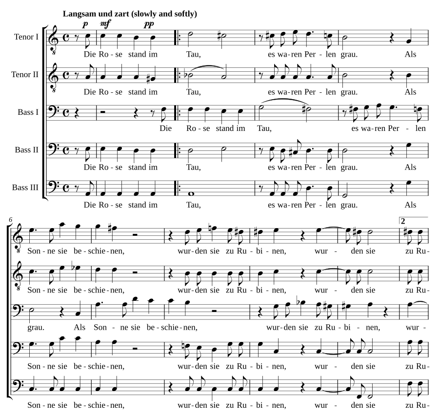 Die Rose stand im Tau, Op. 65, No. 1