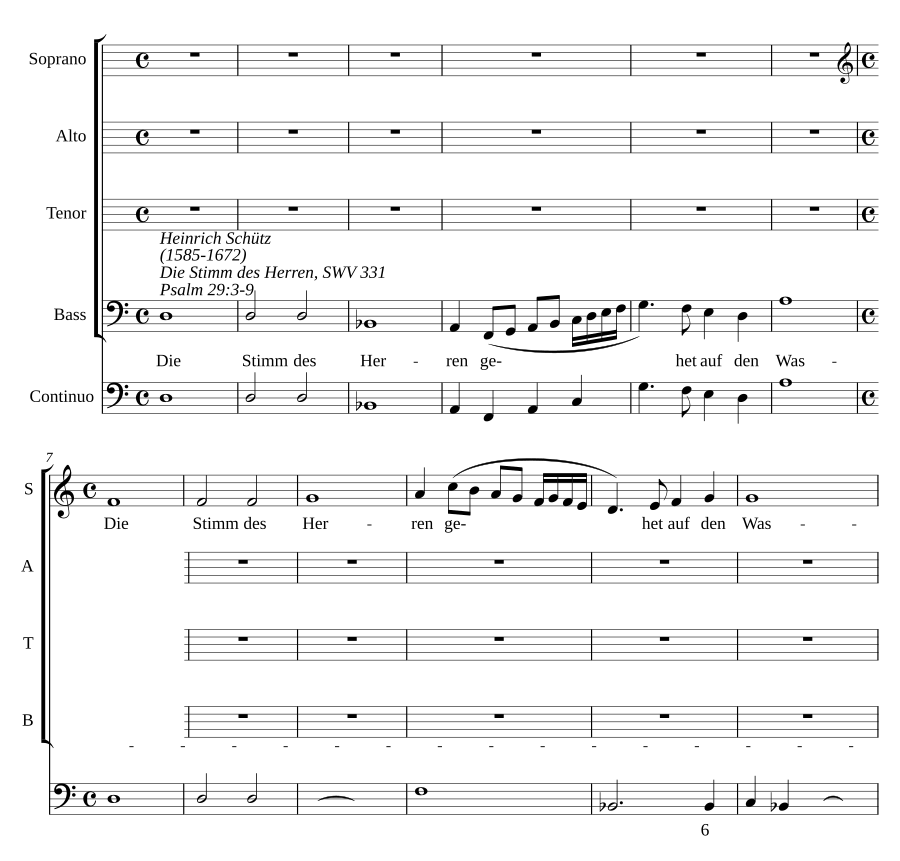 Die Stimm des Herren gehet auf den Wassern, SWV 331