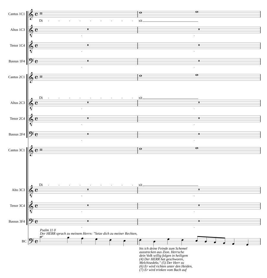 Dixit Dominus a 12 voci - VI. toni