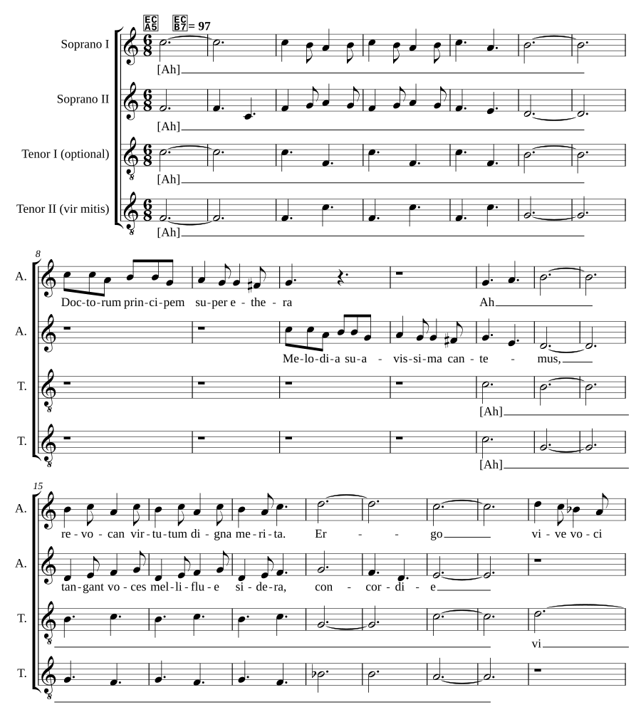 Doctorum principem - Melodia suavissima - Vir mitis