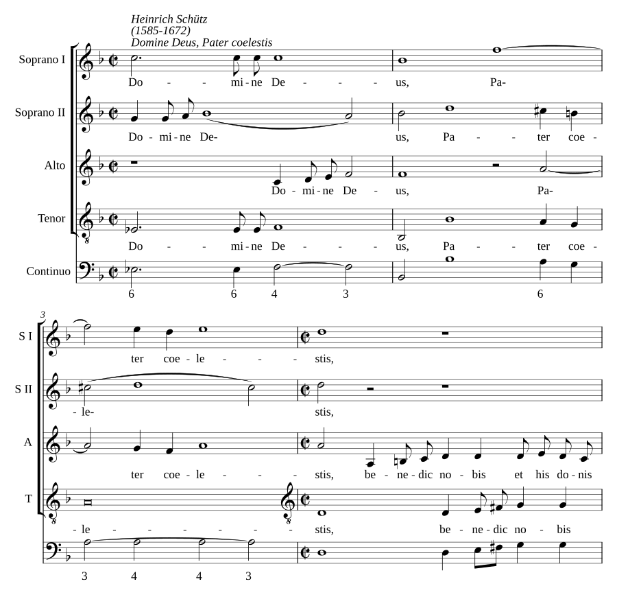 Domine Deus, Pater coelestis, benedic nobis, SWV 90