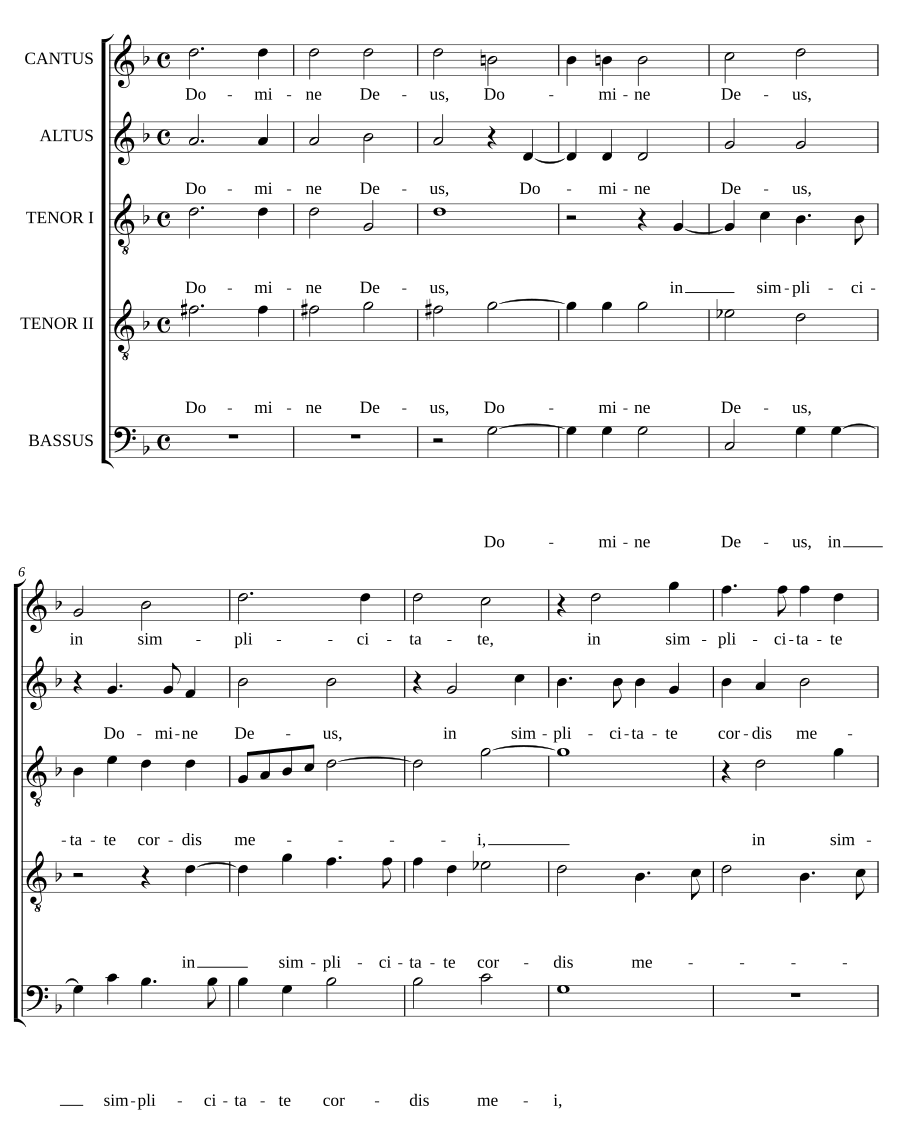 Domine Deus in simplicitate