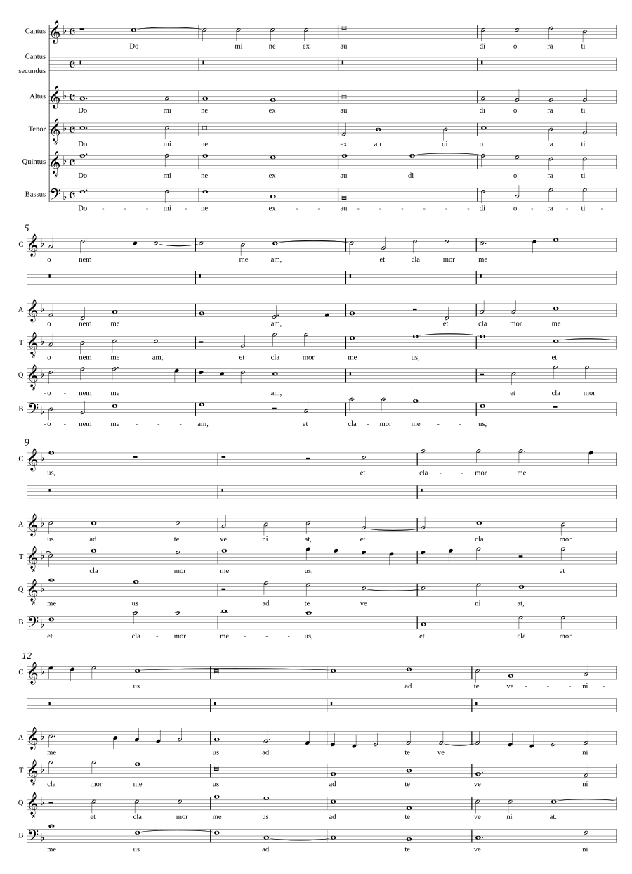 Domine exaudi orationem meam, et clamor