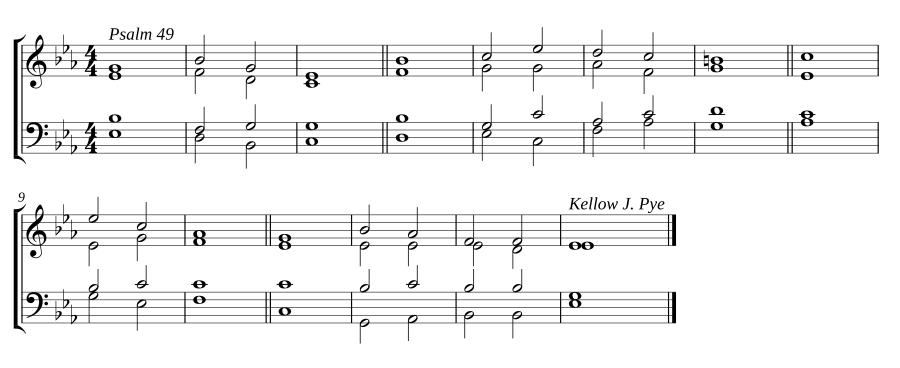 Double Anglican Chant in E-flat Major