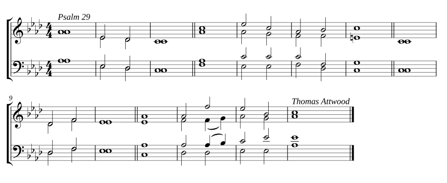 Double chant in A flat major
