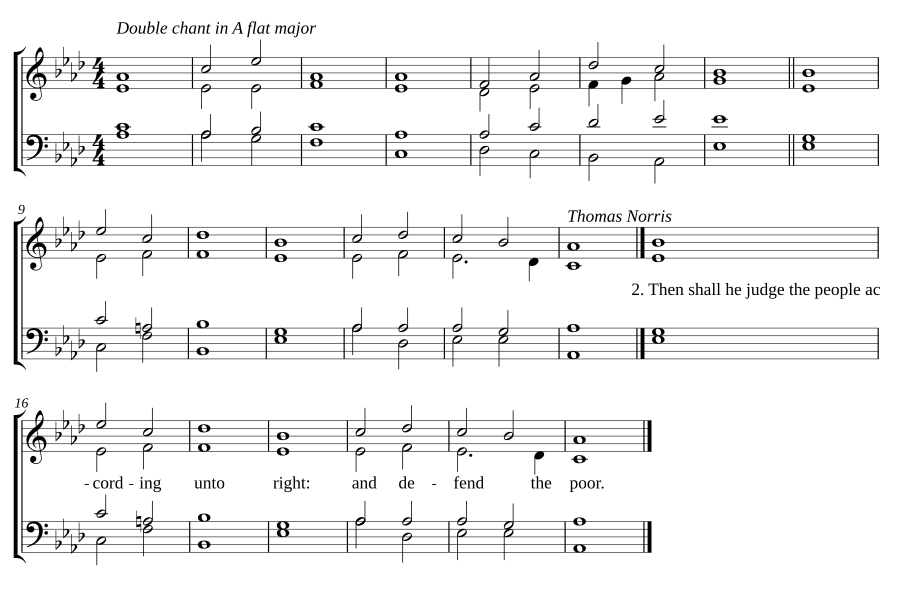 Double chant in A flat major