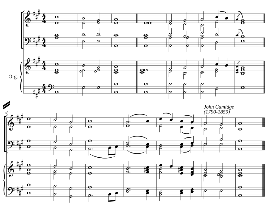 Double chant in A major