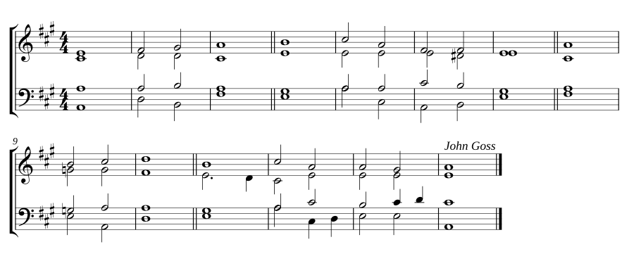Double chant in A major