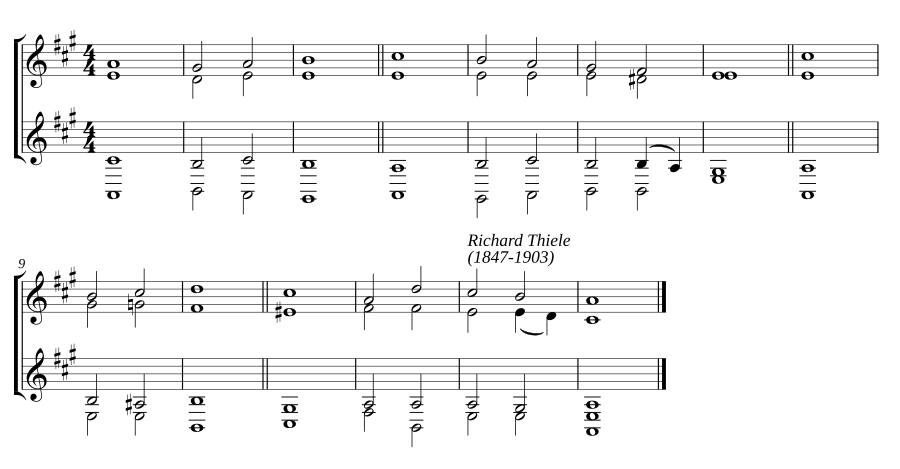 Double chant in A major