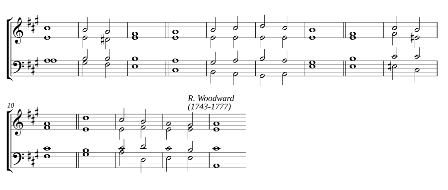 Double chant in A major