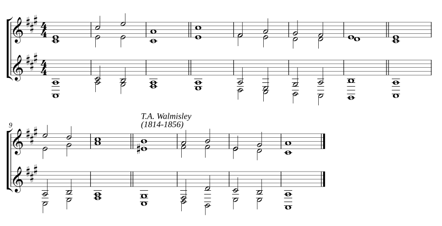 Double chant in A major