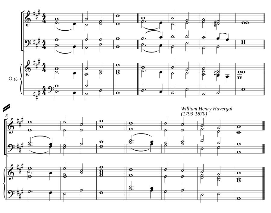Double chant in A major II