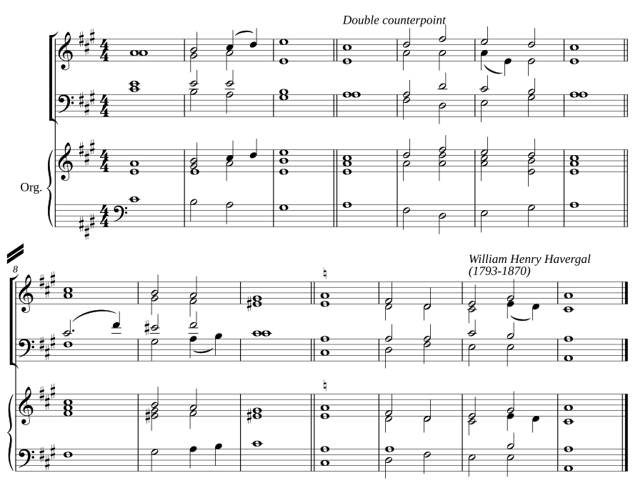 Double chant in A major IV