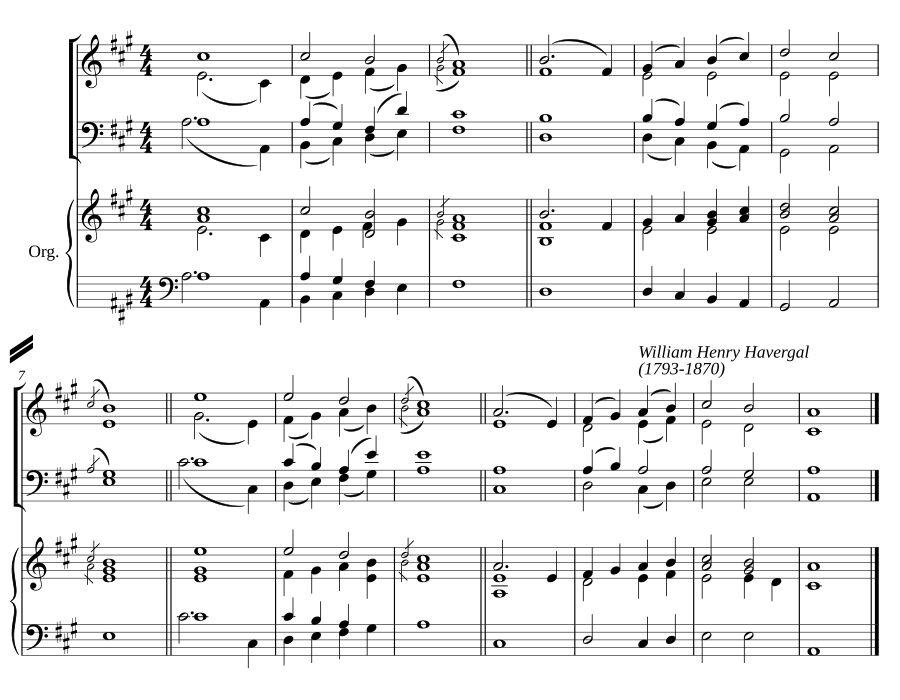 Double chant in A major IX