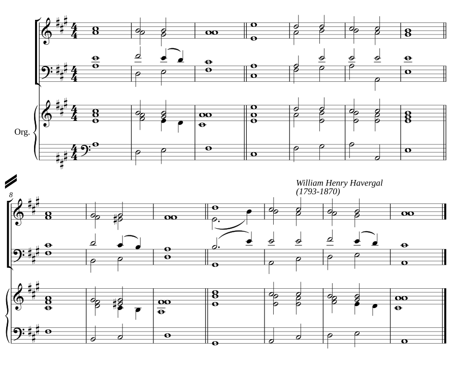 Double chant in A major I
