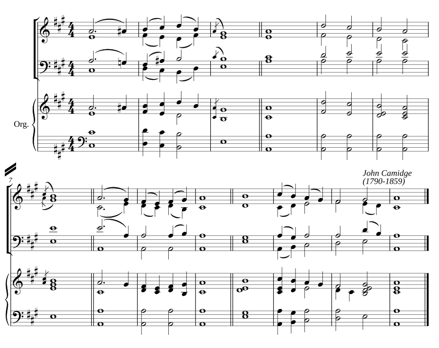 Double chant in A major VII