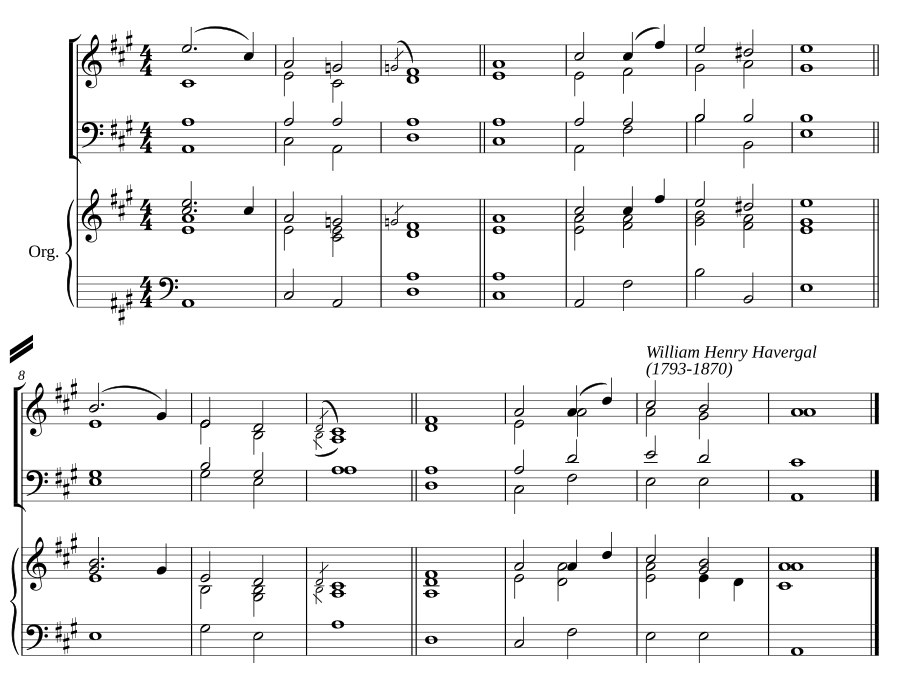 Double chant in A major VII