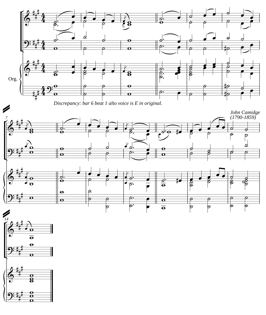 Double chant in A major VI