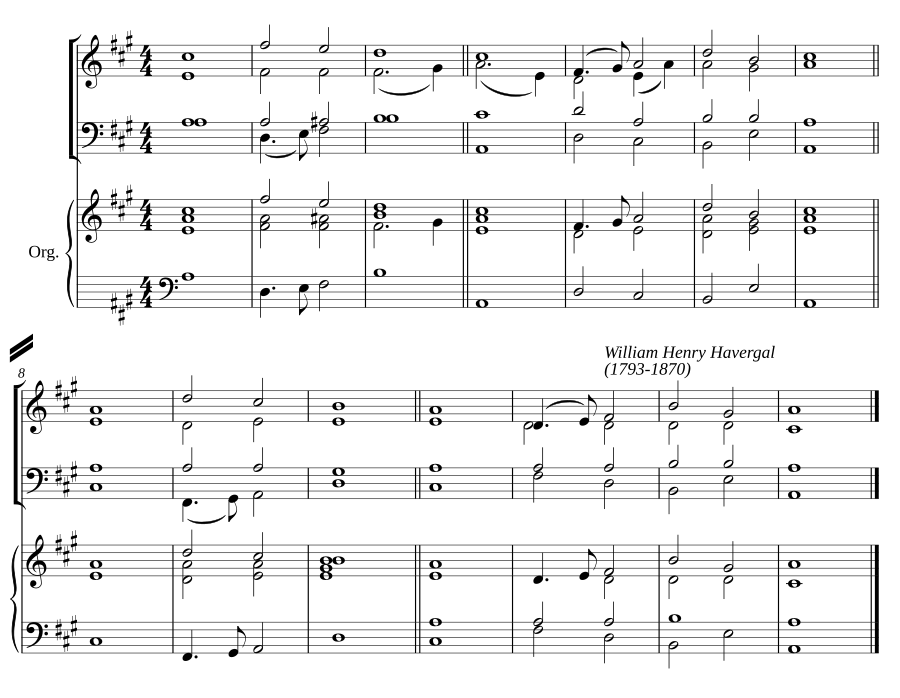 Double chant in A major VI