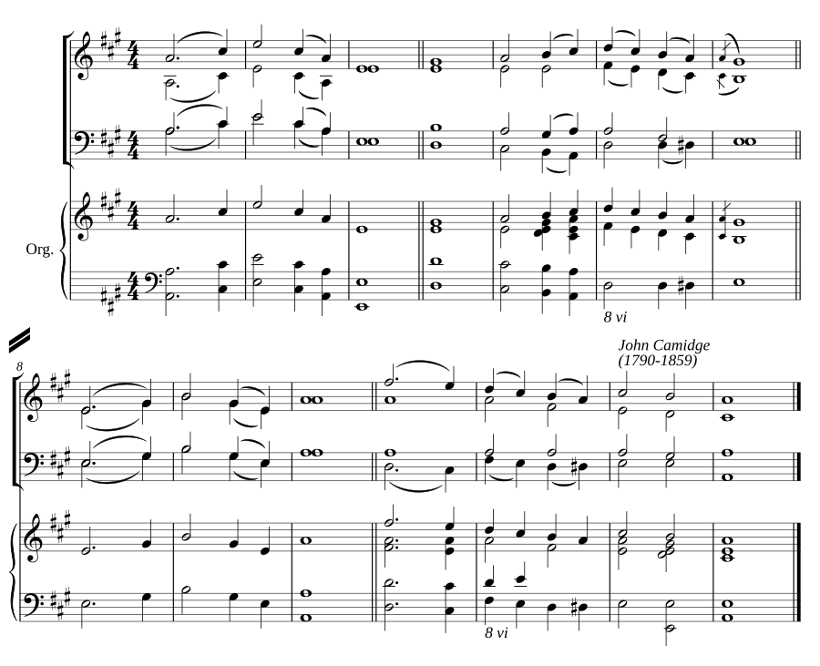 Double chant in A major V