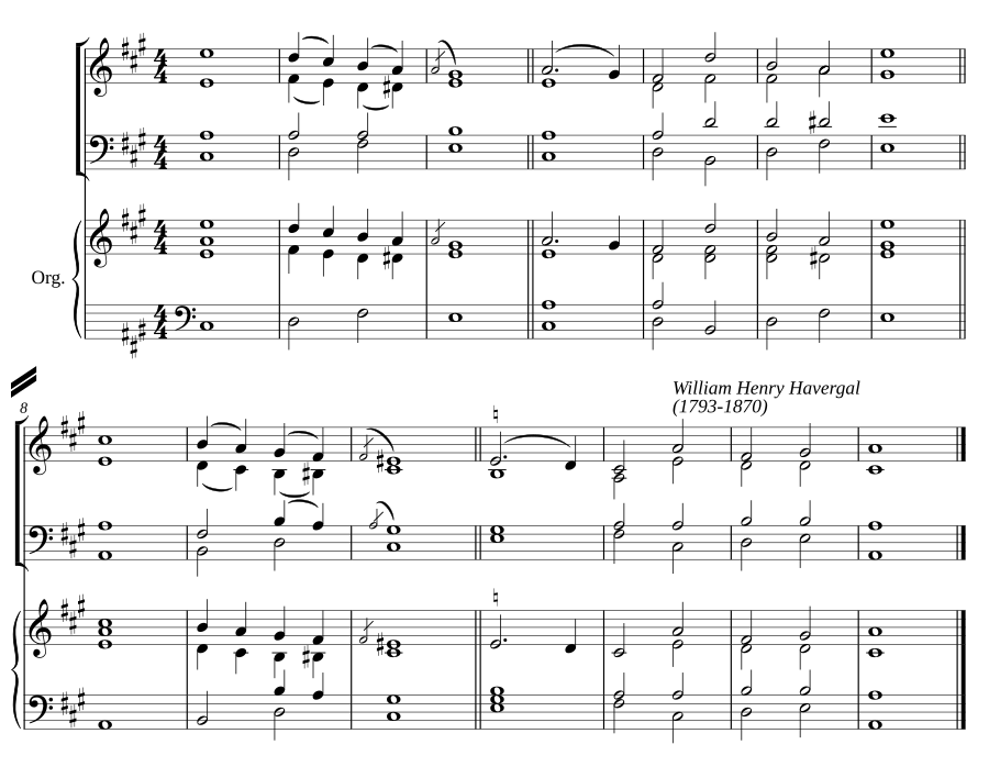 Double chant in A major V