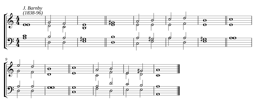 Double chant in A minor