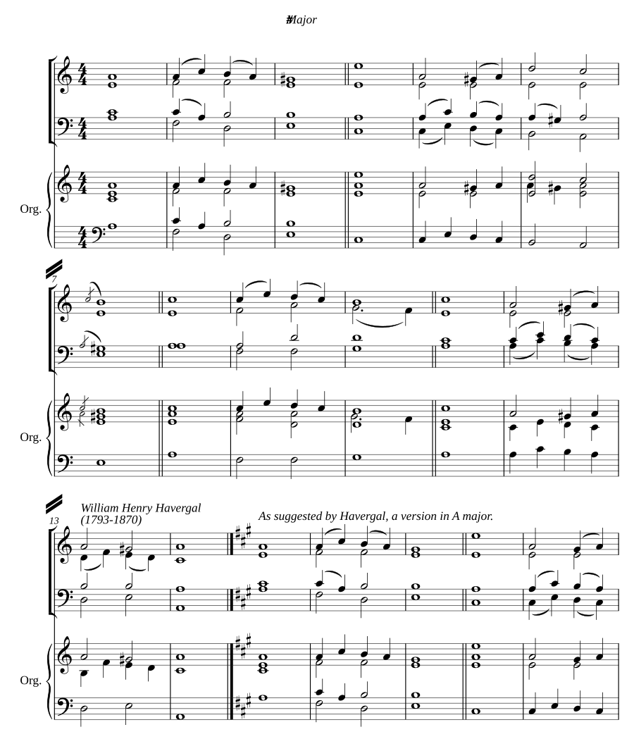 Double chant in A minor II