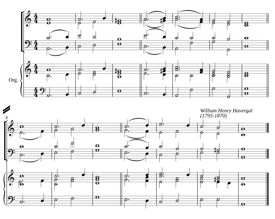Double chant in A minor I