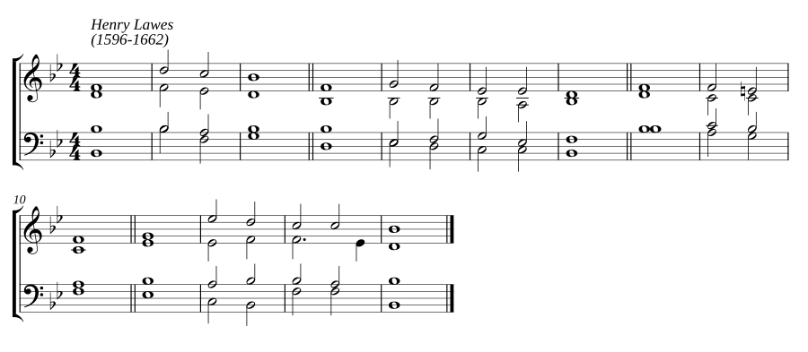 Double chant in B flat major