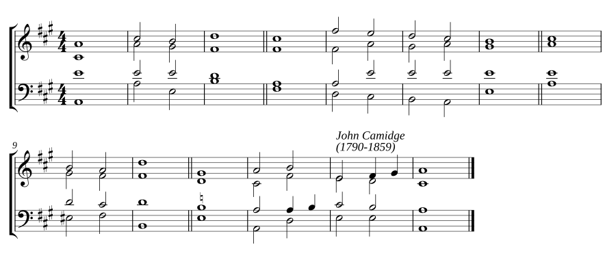 Double chant in B flat major