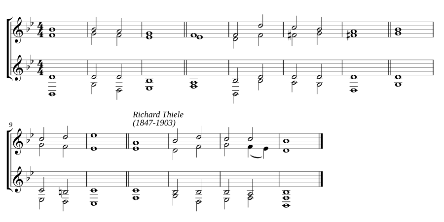 Double chant in B flat major
