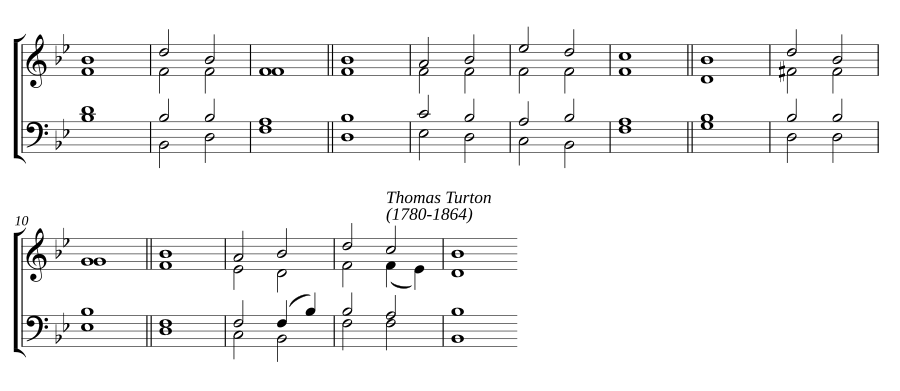 Double chant in B flat major