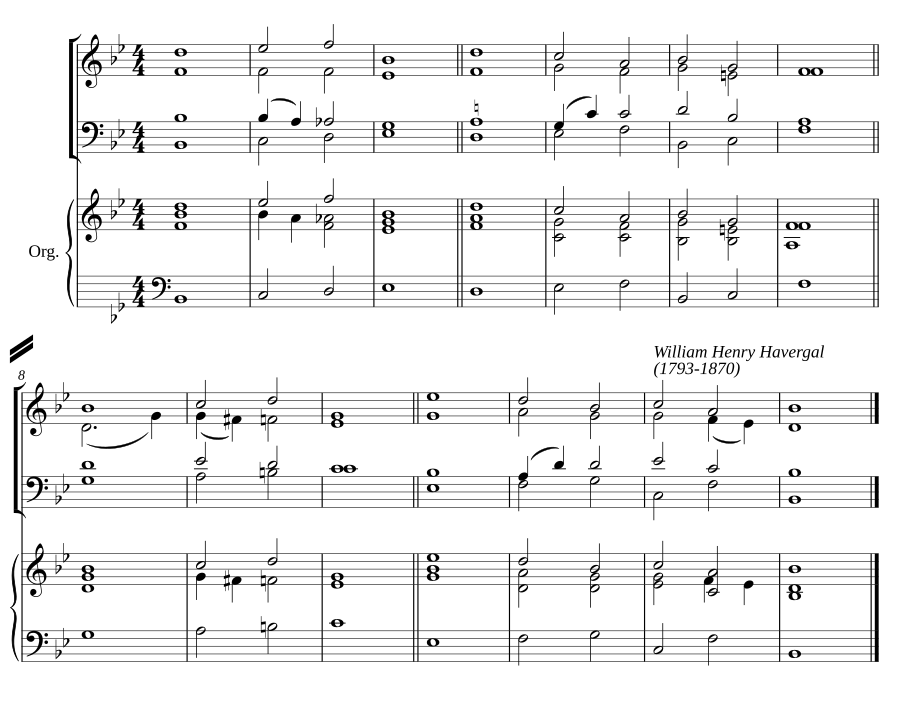 Double chant in B flat major III