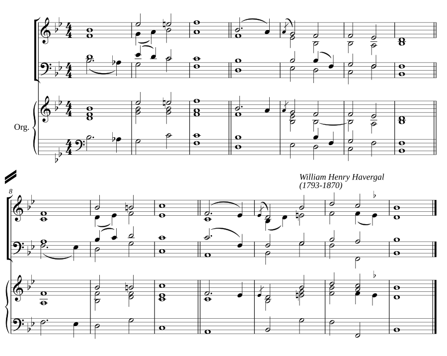Double chant in B flat major IV