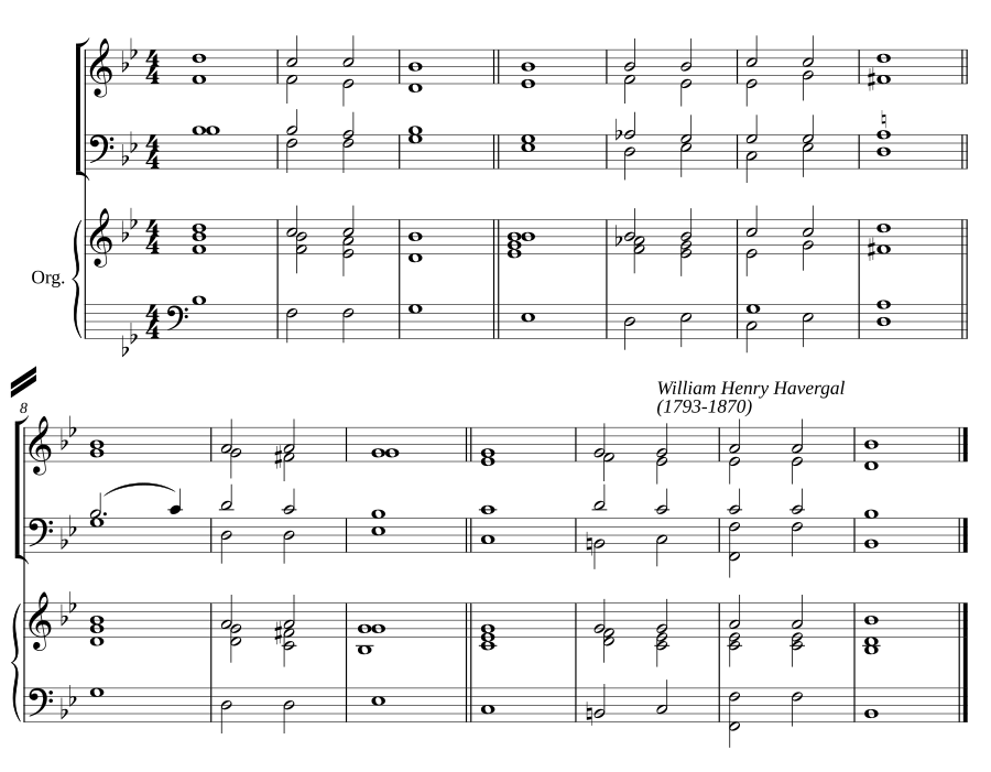 Double chant in B flat major I