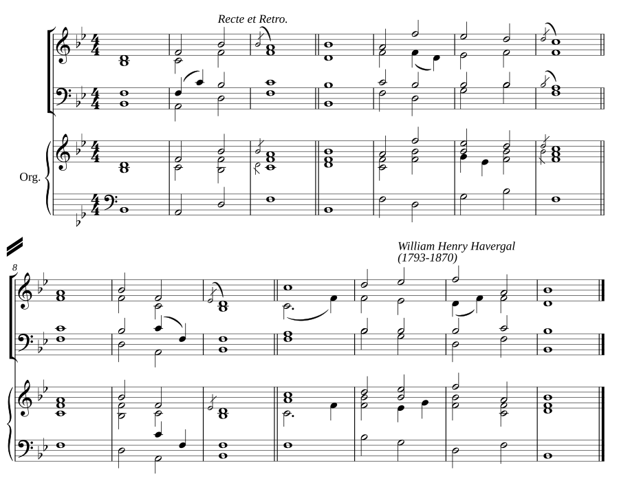 Double chant in B flat major VI