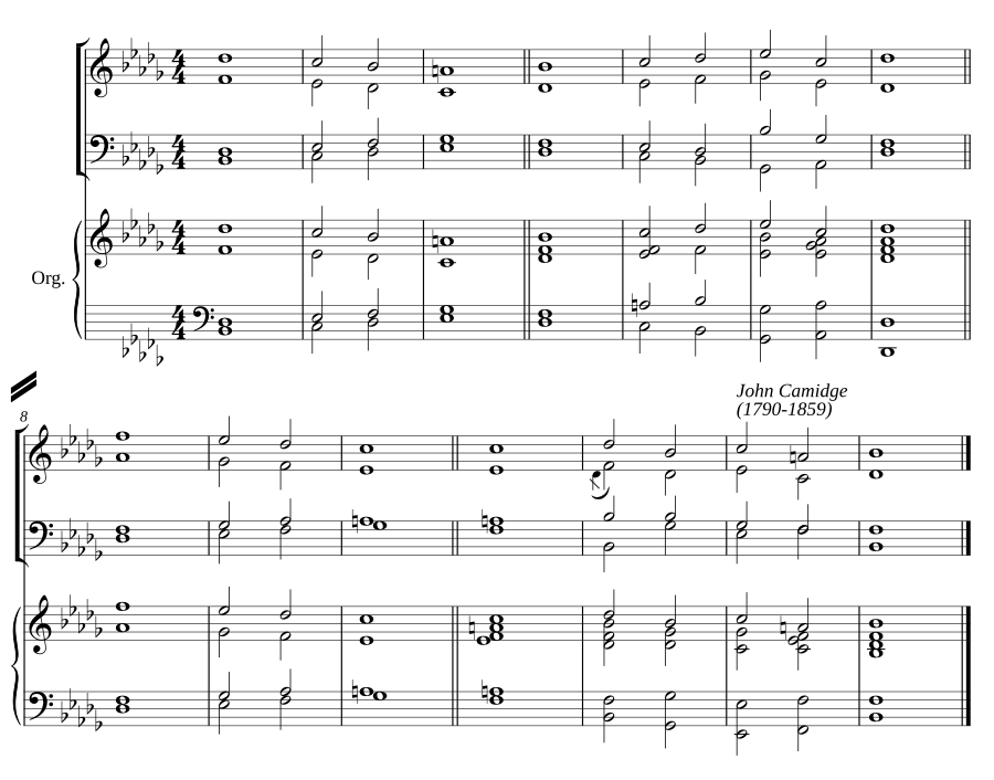 Double chant in B flat minor