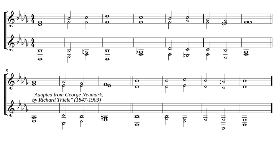 Double chant in B flat minor