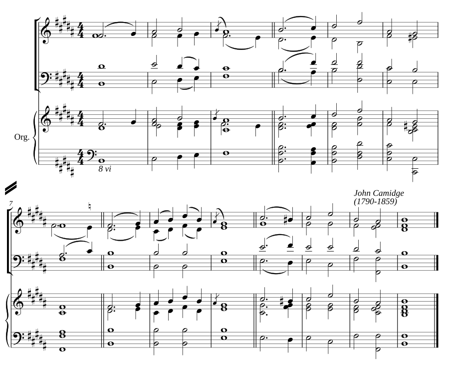 Double chant in B major