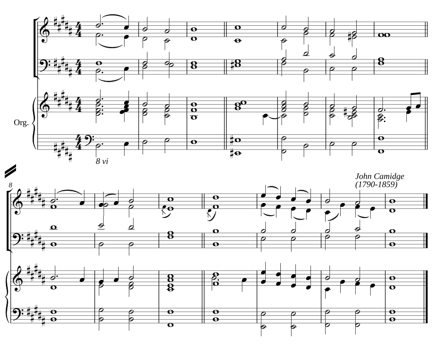 Double chant in B major II