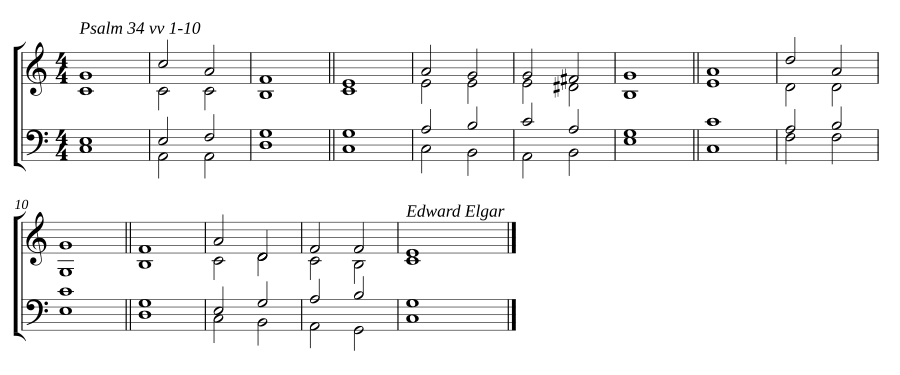 Double chant in C major