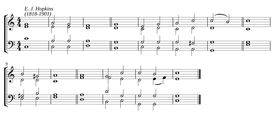 Double chant in C major