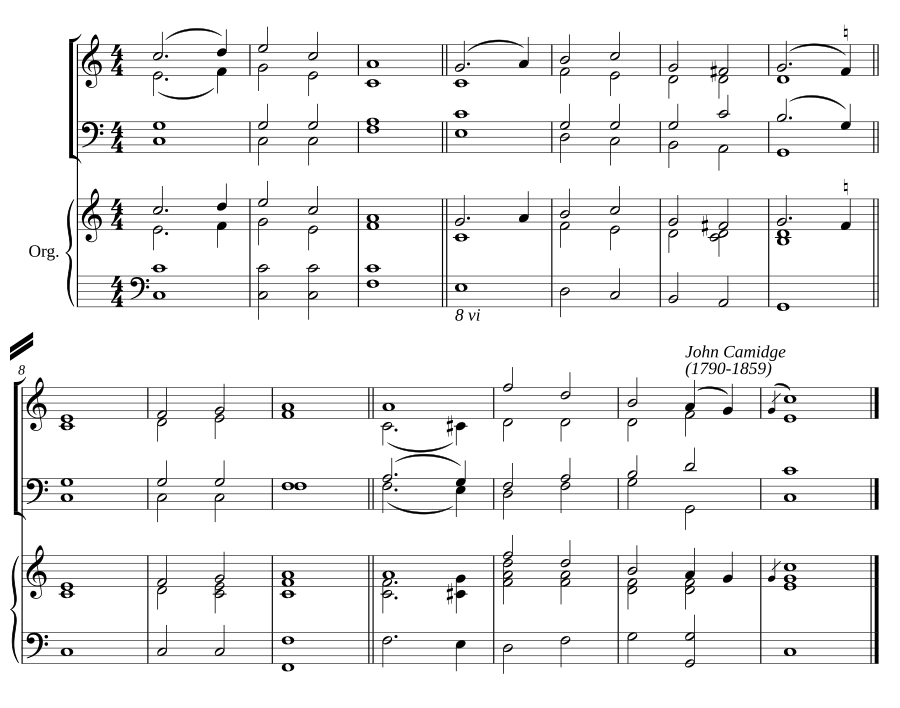 Double chant in C major